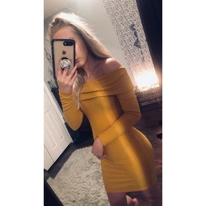 Mustard BodyCon Dress
